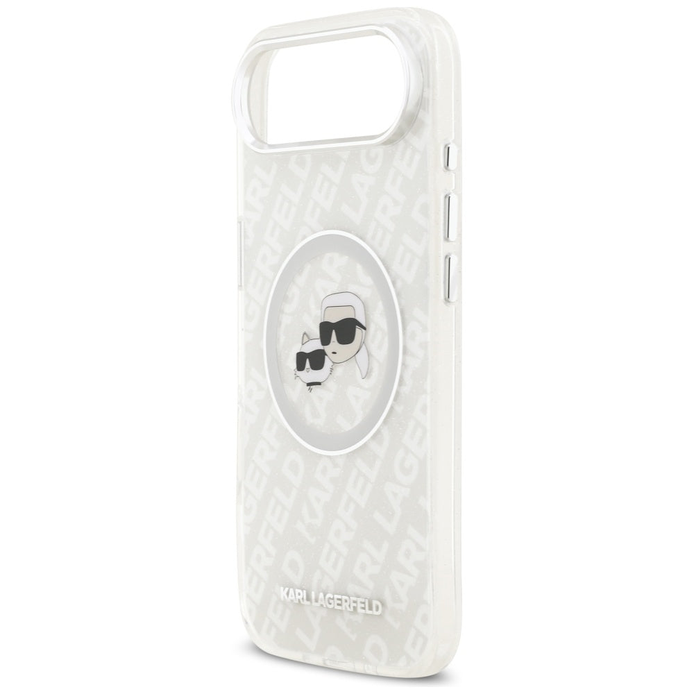 MagSafe futrola za Apple iPhone 17 Air, Karl Lagerfeld, IML Glitter Karl & Choupette`s Heads, Siva