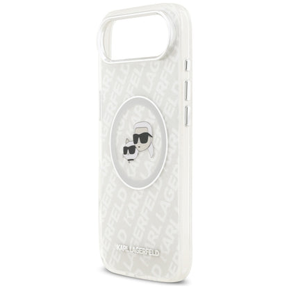 MagSafe futrola za Apple iPhone 17 Air, Karl Lagerfeld, IML Glitter Karl & Choupette`s Heads, Siva