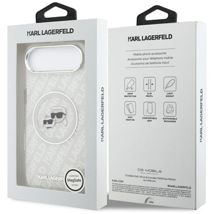 MagSafe futrola za Apple iPhone 17 Air, Karl Lagerfeld, IML Glitter Karl & Choupette`s Heads, Siva