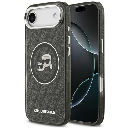 MagSafe futrola za Apple iPhone 17 Air, Karl Lagerfeld, IML Glitter Karl & Choupette`s Heads, Crna