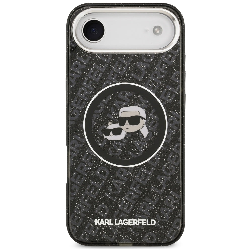 MagSafe futrola za Apple iPhone 17 Air, Karl Lagerfeld, IML Glitter Karl & Choupette`s Heads, Crna