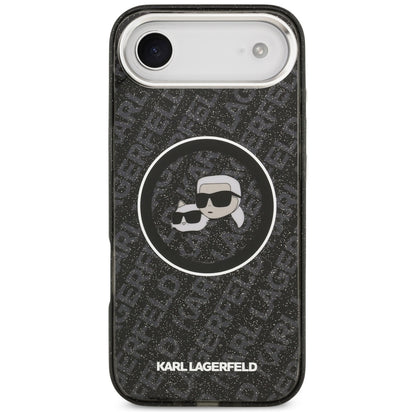 MagSafe futrola za Apple iPhone 17 Air, Karl Lagerfeld, IML Glitter Karl & Choupette`s Heads, Crna