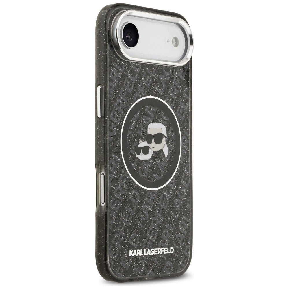 MagSafe futrola za Apple iPhone 17 Air, Karl Lagerfeld, IML Glitter Karl & Choupette`s Heads, Crna