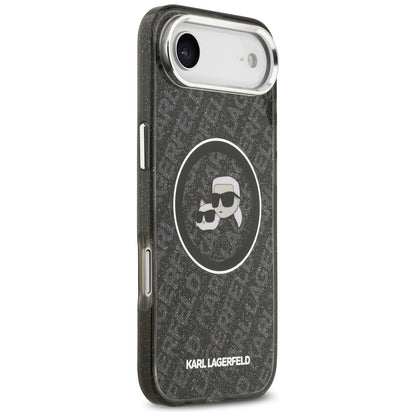 MagSafe futrola za Apple iPhone 17 Air, Karl Lagerfeld, IML Glitter Karl & Choupette`s Heads, Crna