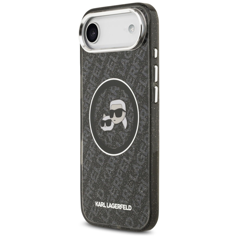 MagSafe futrola za Apple iPhone 17 Air, Karl Lagerfeld, IML Glitter Karl & Choupette`s Heads, Crna