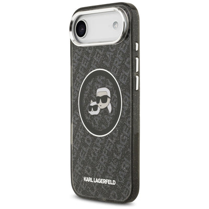 MagSafe futrola za Apple iPhone 17 Air, Karl Lagerfeld, IML Glitter Karl & Choupette`s Heads, Crna