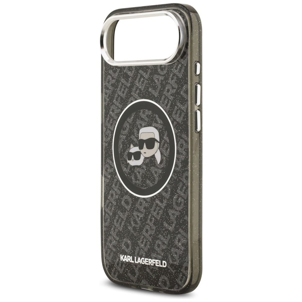MagSafe futrola za Apple iPhone 17 Air, Karl Lagerfeld, IML Glitter Karl & Choupette`s Heads, Crna