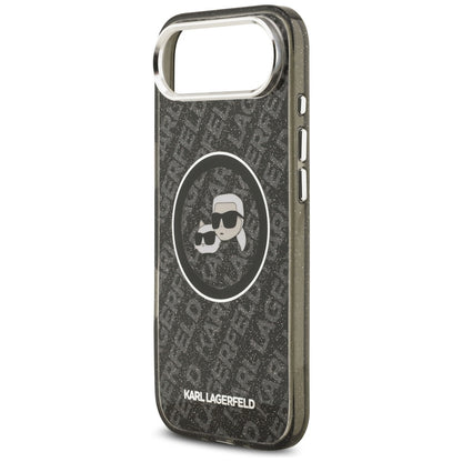 MagSafe futrola za Apple iPhone 17 Air, Karl Lagerfeld, IML Glitter Karl & Choupette`s Heads, Crna