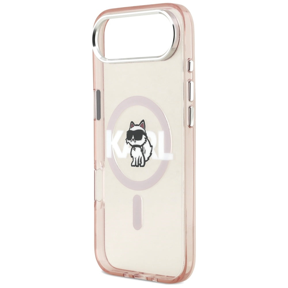 Futrola MagSafe za Apple iPhone 17 Air, Karl Lagerfeld, IML Sketch Logo Choupette, Roza