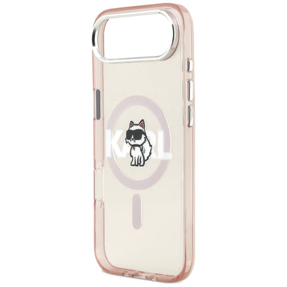 Futrola MagSafe za Apple iPhone 17 Air, Karl Lagerfeld, IML Sketch Logo Choupette, Roza