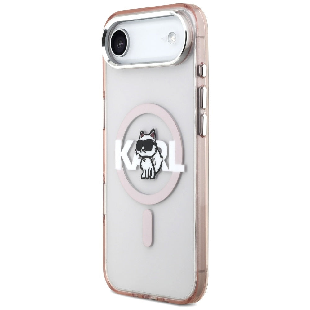 Futrola MagSafe za Apple iPhone 17 Air, Karl Lagerfeld, IML Sketch Logo Choupette, Roza