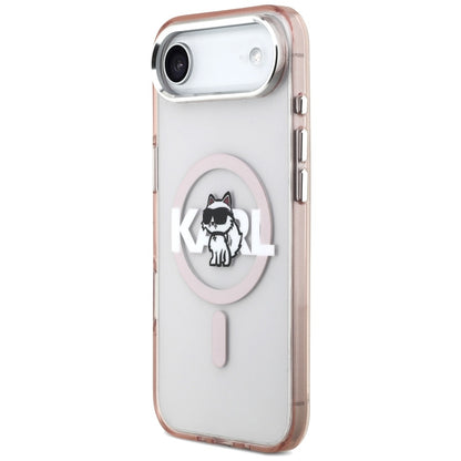 Futrola MagSafe za Apple iPhone 17 Air, Karl Lagerfeld, IML Sketch Logo Choupette, Roza