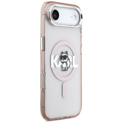 Futrola MagSafe za Apple iPhone 17 Air, Karl Lagerfeld, IML Sketch Logo Choupette, Roza