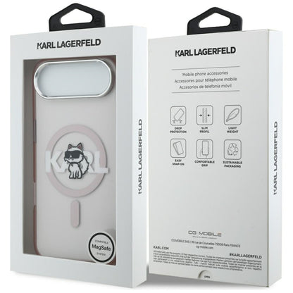 Futrola MagSafe za Apple iPhone 17 Air, Karl Lagerfeld, IML Sketch Logo Choupette, Roza