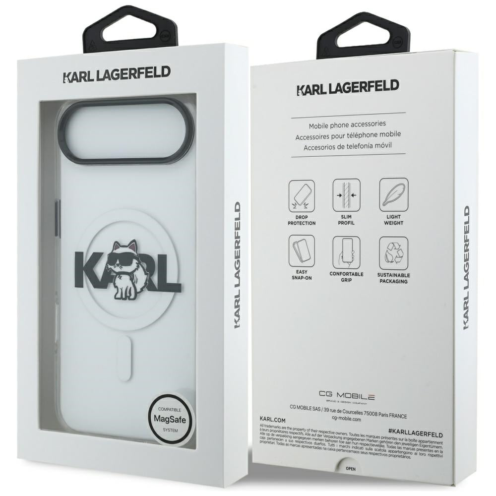 Futrola MagSafe za Apple iPhone 17 Air, Karl Lagerfeld, IML Sketch Logo Choupette, Prozirna