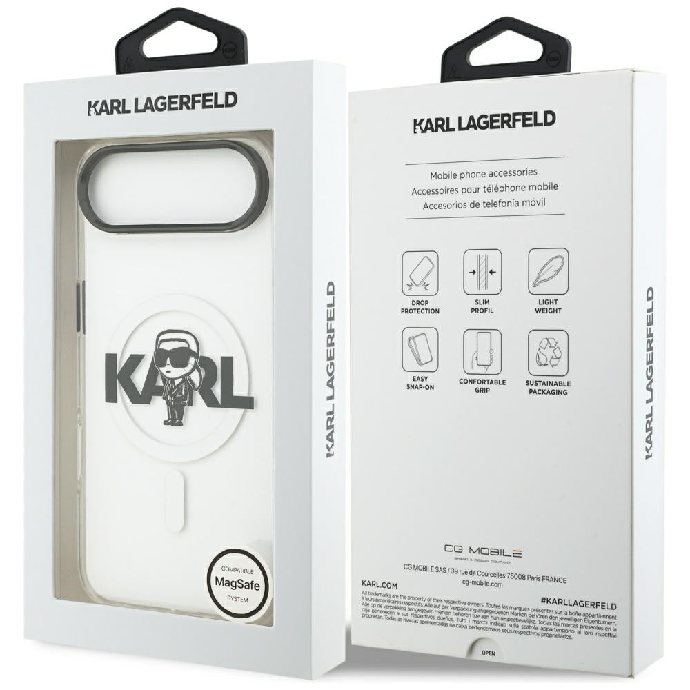 Futrola MagSafe za Apple iPhone 17 Air, Karl Lagerfeld, IML Sketch Logo Karl, Prozirna