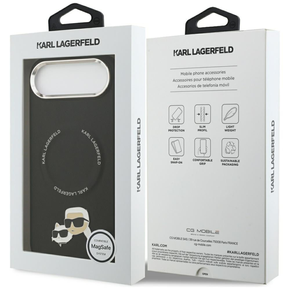 MagSafe futrola za Apple iPhone 17 Air, Karl Lagerfeld, Karl & Choupette Pins, Crna