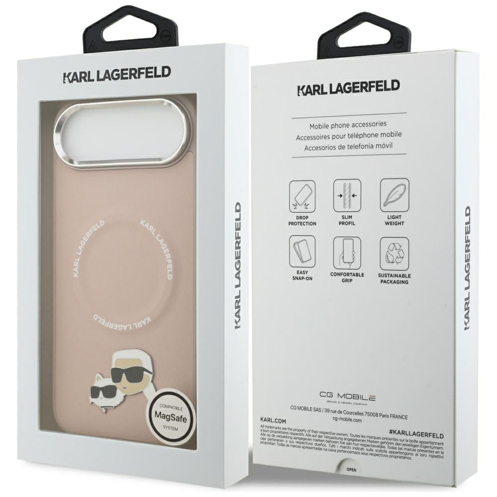 MagSafe futrola za Apple iPhone 17 Air, Karl Lagerfeld, Karl & Choupette Pins, Roza