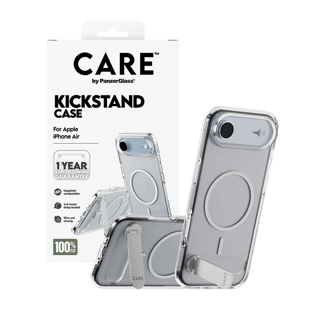 Futrola MagSafe za Apple iPhone 17 Air, PanzerGlass, Care Feature Kickstand, Prozirna