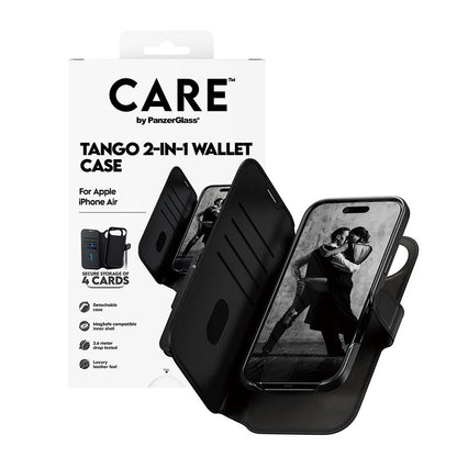 Futrola MagSafe za Apple iPhone 17 Air, PanzerGlass, Care Feature Tango Two-in-One, Crna
