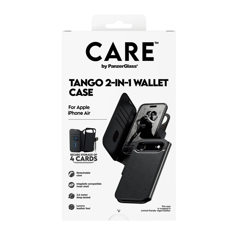 Futrola MagSafe za Apple iPhone 17 Air, PanzerGlass, Care Feature Tango Two-in-One, Crna