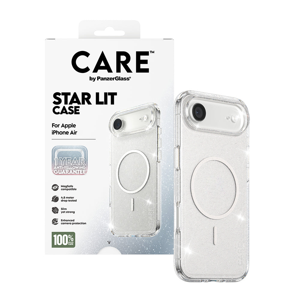 Futrola MagSafe za Apple iPhone 17 Air, PanzerGlass, Care Urban Explorer Star Lit, Bijela Prozirna