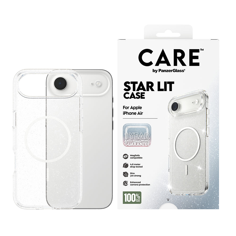 Futrola MagSafe za Apple iPhone 17 Air, PanzerGlass, Care Urban Explorer Star Lit, Bijela Prozirna