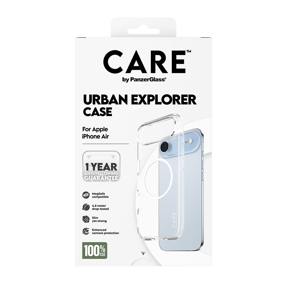 MagSafe futrola za Apple iPhone 17 Air, PanzerGlass, Care Urban Explorer, Bijela Prozirna