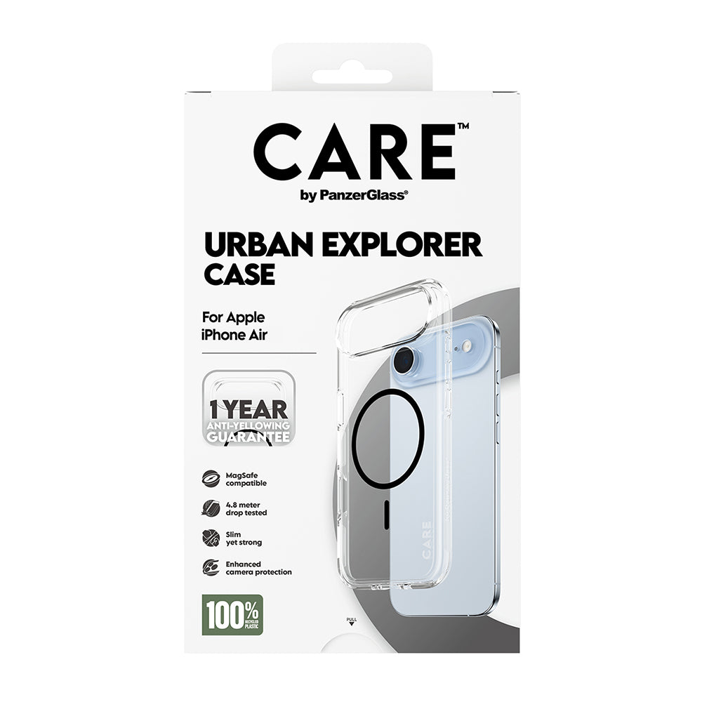 Futrola MagSafe za Apple iPhone 17 Air, PanzerGlass, Care Urban Explorer, Crna Prozirnost