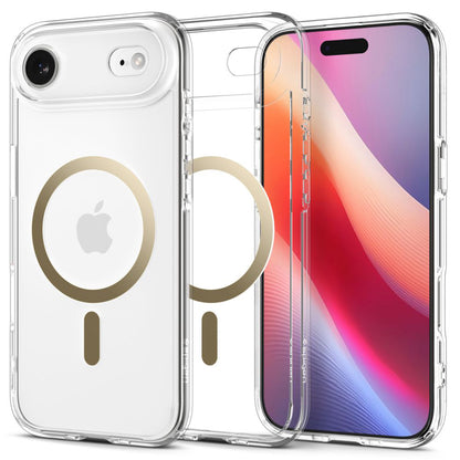 Futrola MagSafe za Apple iPhone 17 Air, Spigen, Ultra Hybrid, Prozirno Zlatna