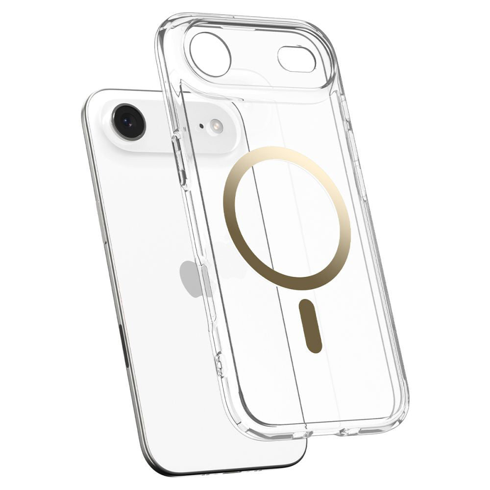 Futrola MagSafe za Apple iPhone 17 Air, Spigen, Ultra Hybrid, Prozirno Zlatna