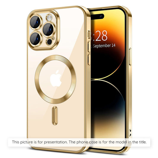Husa MagSafe za Apple iPhone 17 Air, Techsuit, Luxury Crystal, Zlatna