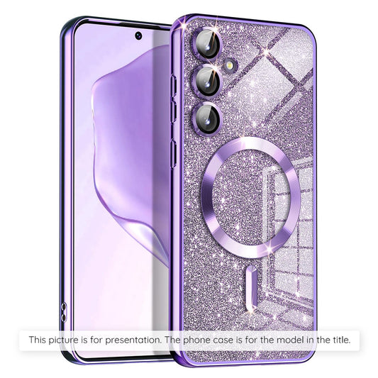 Futrola MagSafe za Apple iPhone 17 Air, Techsuit, Luxury Glitter, Svijetlo Ljubičasta