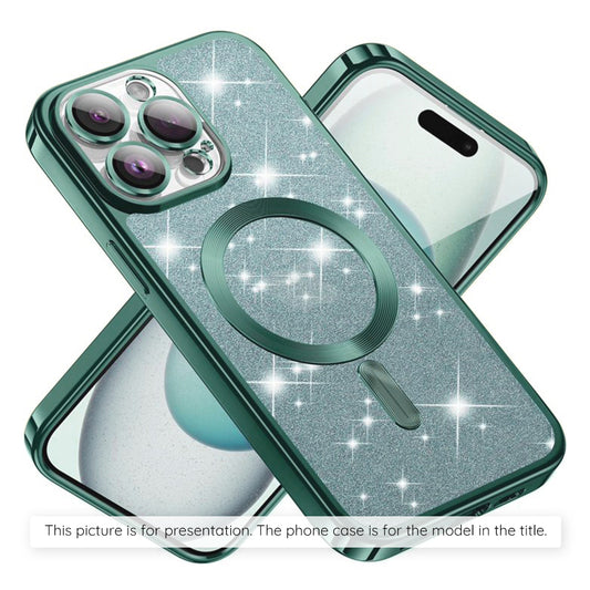 MagSafe futrola za Apple iPhone 17 Air, Techsuit, Luxury Glitter, Svijetlo zelena