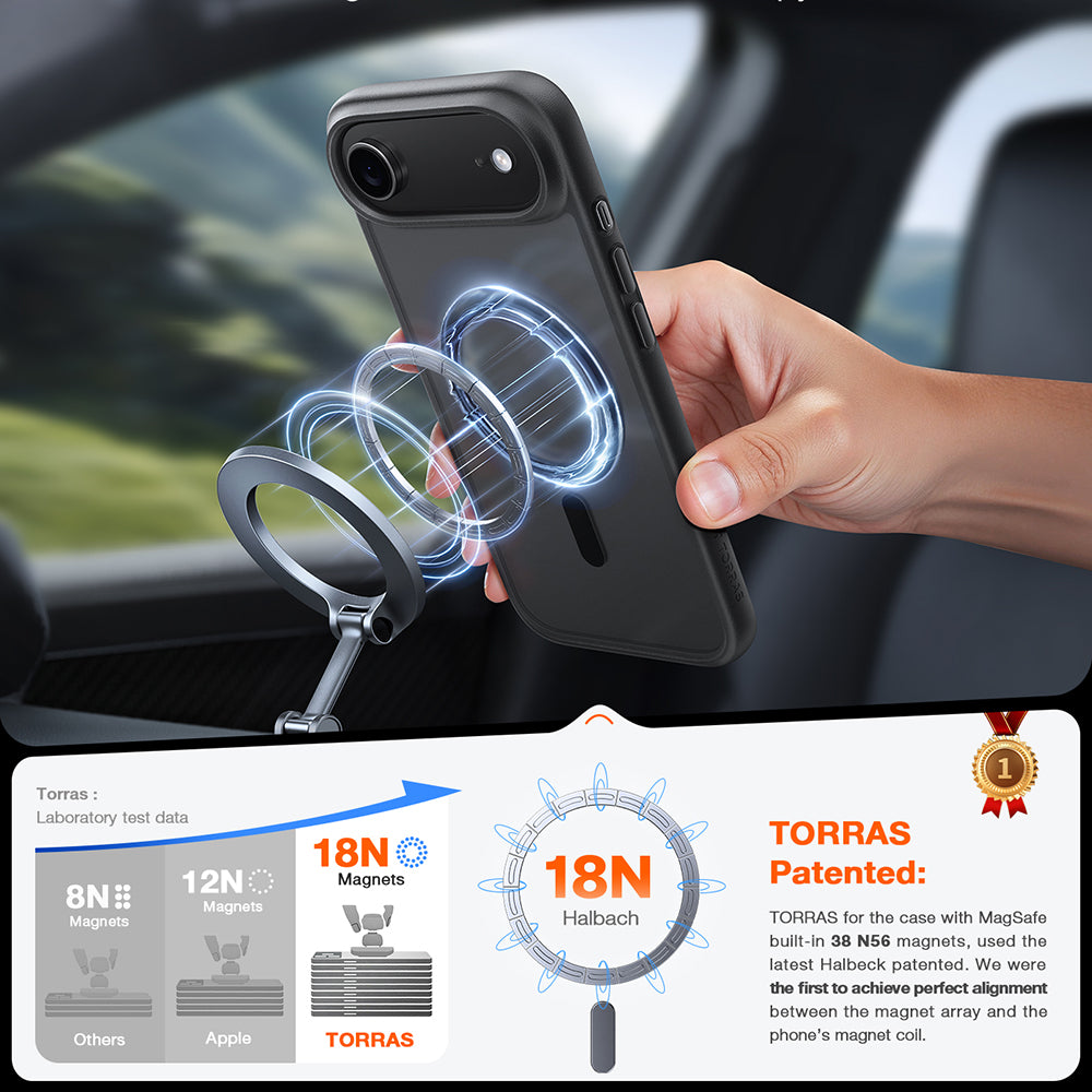 MagSafe futrola za Apple iPhone 17 Air, Torras, Guardian, Crna