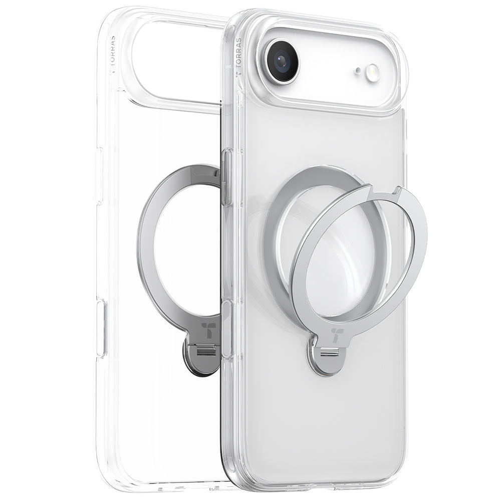 Futrola MagSafe za Apple iPhone 17 Air, Torras, Ostand Spin, Prozirna