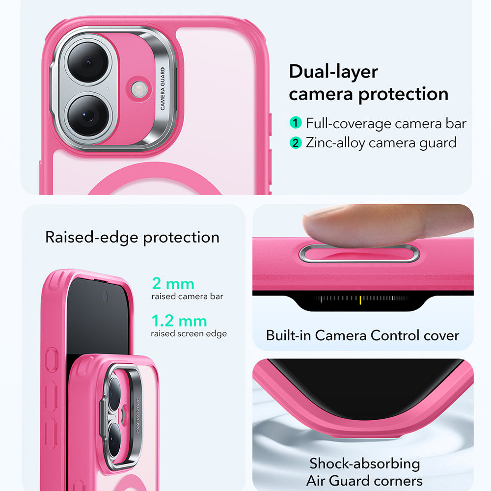 Futrola MagSafe za Apple iPhone 17, ESR, Classic Hybrid Kickstand, Satin Pink