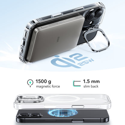 Futrola MagSafe za Apple iPhone 17, ESR, Classic Hybrid Kickstand, Prozirna