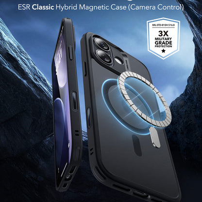 Futrola MagSafe za Apple iPhone 17, ESR, Classic Hybrid, Satin Crna