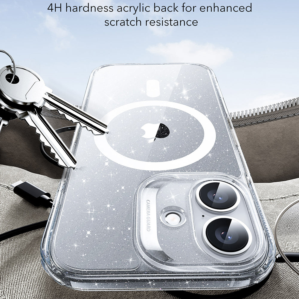 Futrola MagSafe za Apple iPhone 17, ESR, Classic Hybrid Shimmer, Prozirna