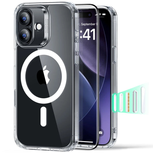 Futrola MagSafe za Apple iPhone 17, ESR, Classic Hybrid sa zaštitnikom ekrana, Prozirna