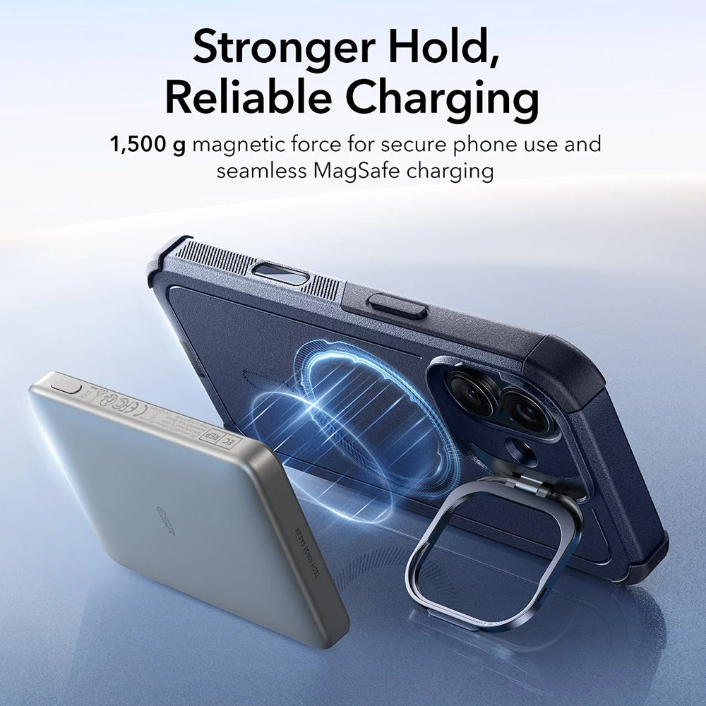 MagSafe futrola za Apple iPhone 17, ESR, Cyber Armor Kickstand, Plava