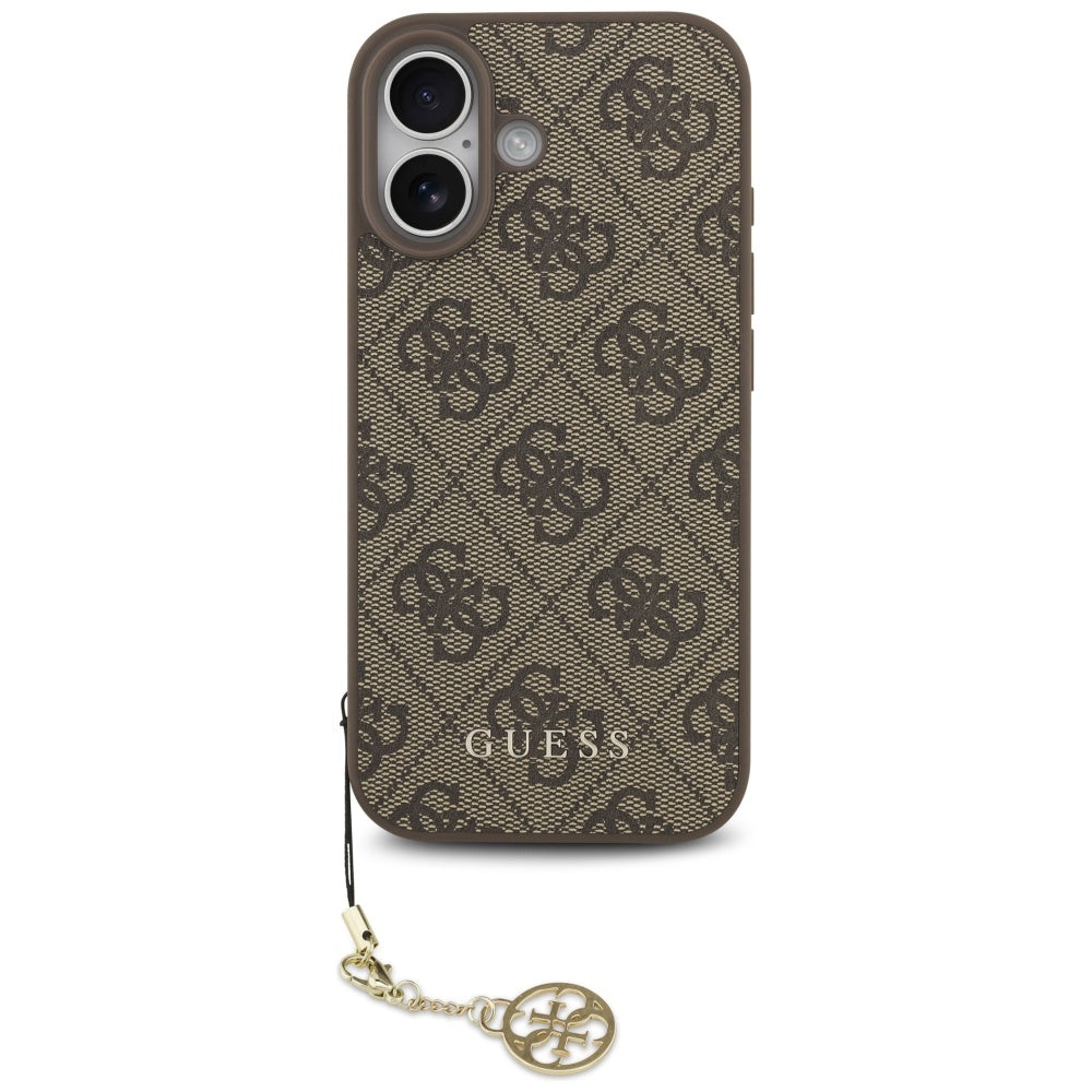 MagSafe futrola za Apple iPhone 17, Guess, 4G Charm Cradle, smeđa
