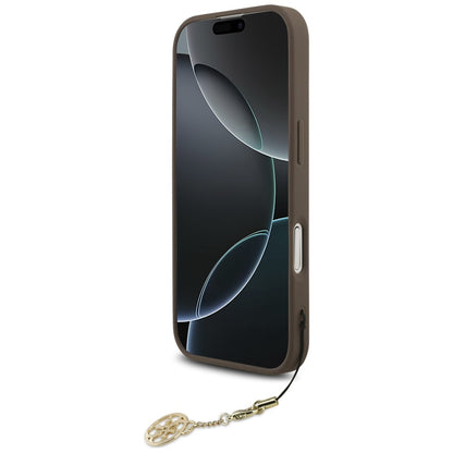 MagSafe futrola za Apple iPhone 17, Guess, 4G Charm Cradle, smeđa