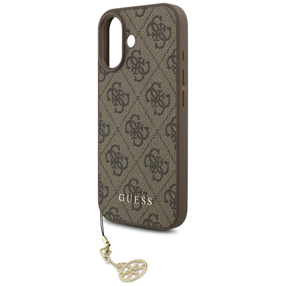 MagSafe futrola za Apple iPhone 17, Guess, 4G Charm Cradle, smeđa