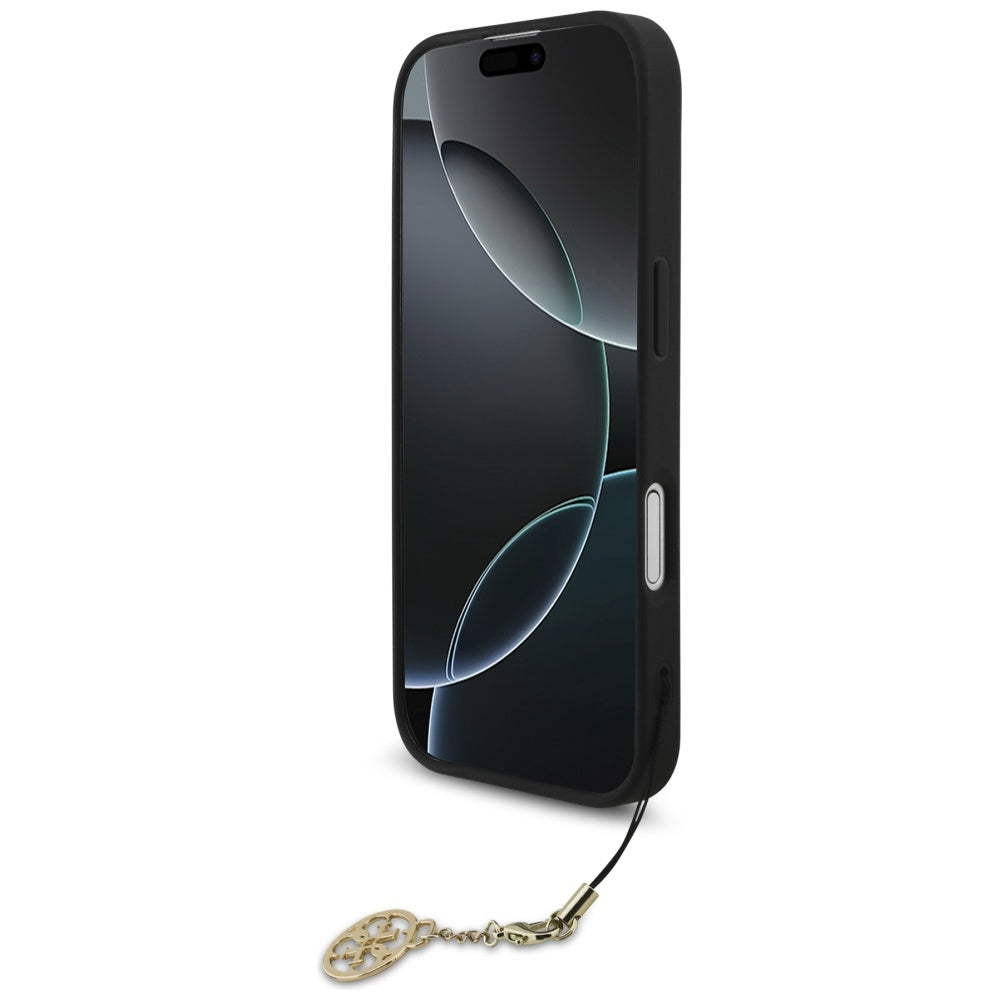 MagSafe futrola za Apple iPhone 17, Guess, 4G Charm Cradle, Crna