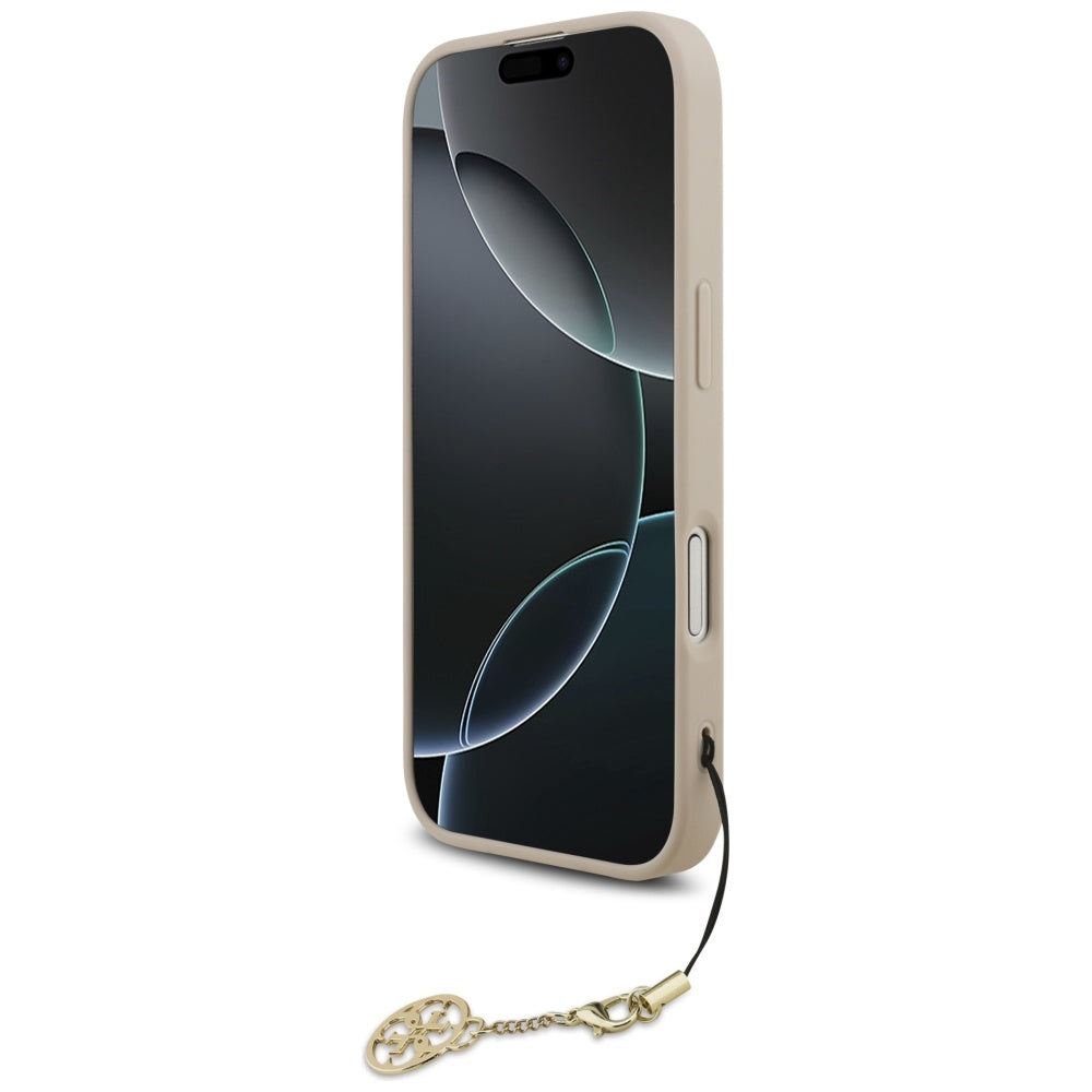 MagSafe futrola za Apple iPhone 17, Guess, 4G Charm Cradle, Roza