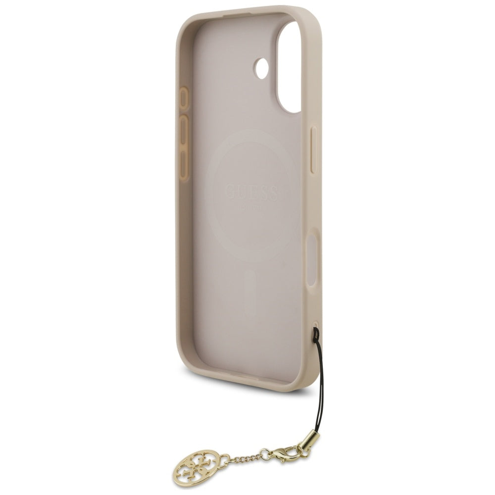 MagSafe futrola za Apple iPhone 17, Guess, 4G Charm Cradle, Roza