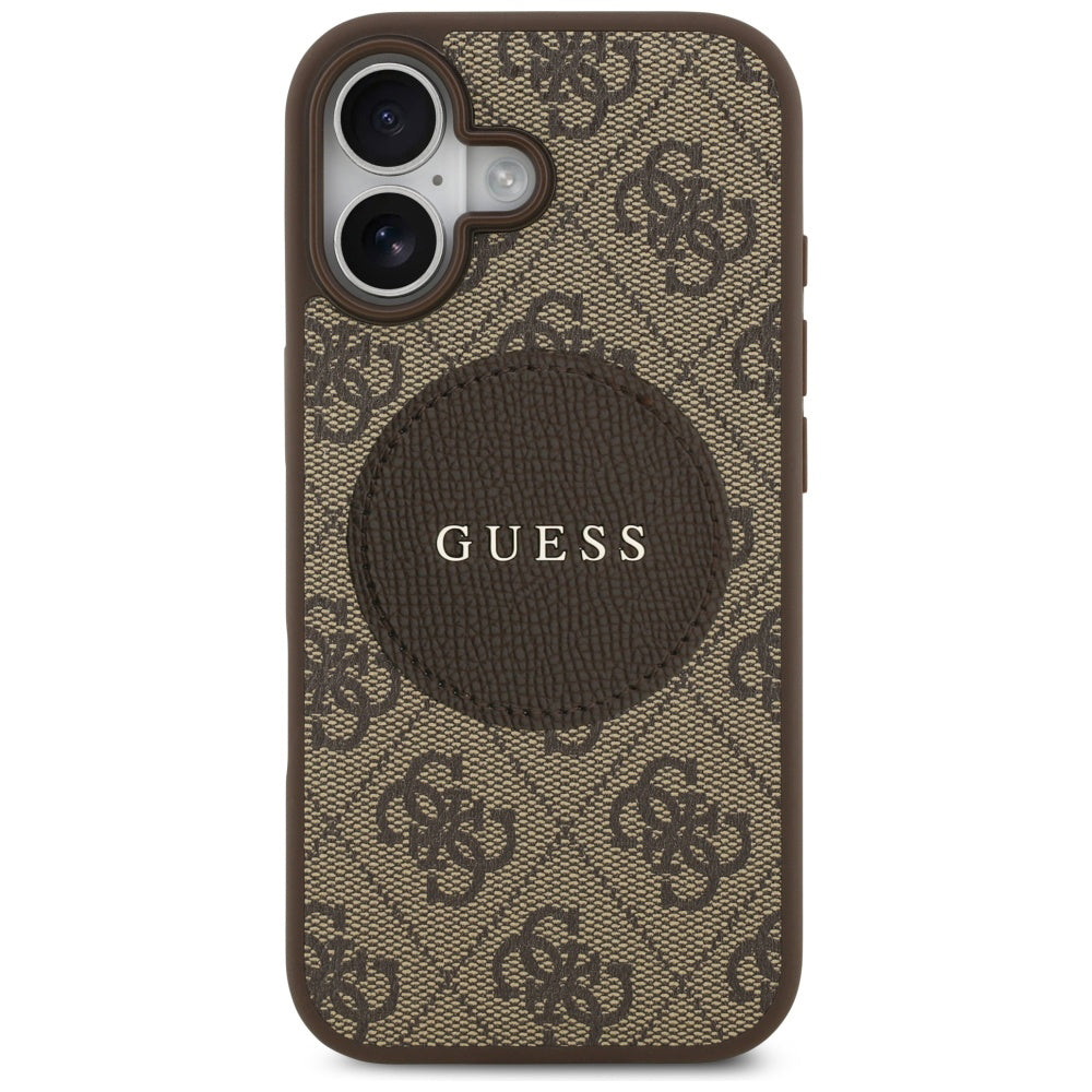 MagSafe futrola za Apple iPhone 17, Guess, 4G Circle Classic Logo, smeđa