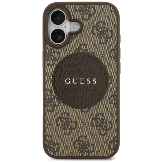 MagSafe futrola za Apple iPhone 17, Guess, 4G Circle Classic Logo, smeđa
